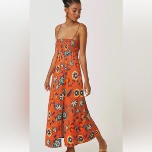 Anthropologie Maeve Cross Back Floral Maxi Dress Size L